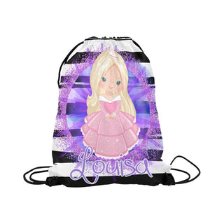 a drawsack bag with a picture of a princess on it