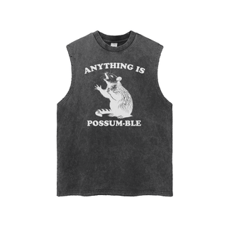 Anything is Possumble - Funny Opossum Tanktop