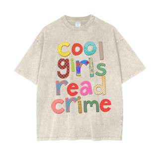 Cool Girls Read Crime Shirt in Oversized Style - Bookish Shirts