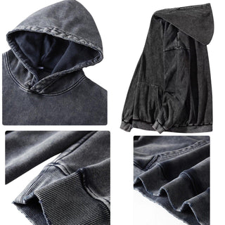 a picture of a hoodie with the hood pulled up