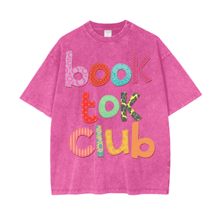 BookTok Club Shirt - Bookish Shirts for Women In Oversized Acid Wash Style