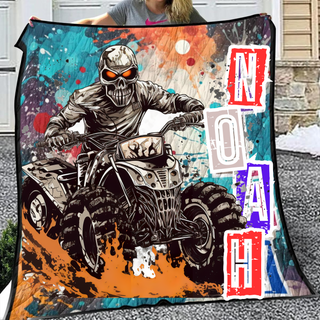 Skull ATV Boy Quilt Bedding