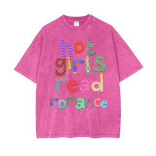 Hot Girls Read Romance Shirt in Oversized Style - Bookish Shirts