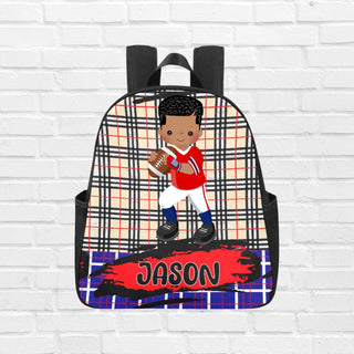 a backpack with a picture of a boy on it