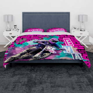 Pink Custom Girls Dirt Bike Duvet Set