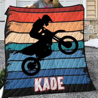 Retro Quilt Cover Set Dirt Bike Boys