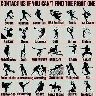 a poster with a lot of different types of sports