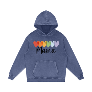 a blue hoodie with the word mama printed on it