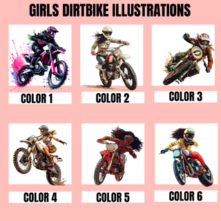 a group of people riding dirt bikes on a pink background