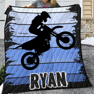 Boys Dirt Bike Quilt Set