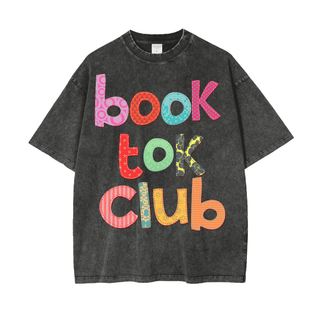 BookTok Club Shirt - Bookish Shirts for Women In Oversized Acid Wash Style