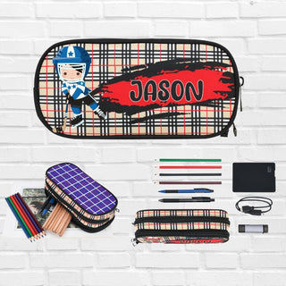 a personalized pencil case with personalized pencils