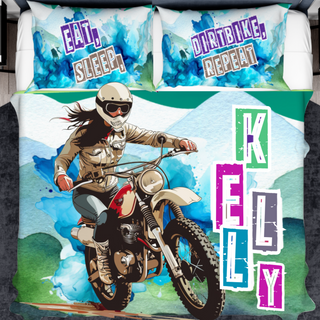 Custom Girls Dirt Bike Bedding