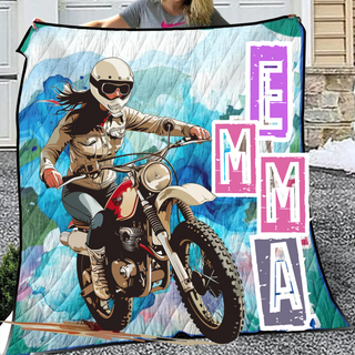 Girls Customized Dirt Bike Quilts