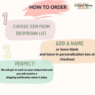 a list of items to order from a store