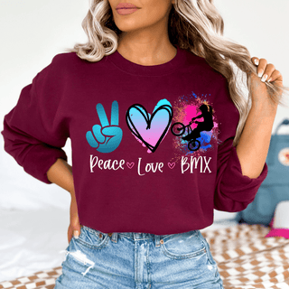 Customized Sweatshirt Peace Love Any Sports!