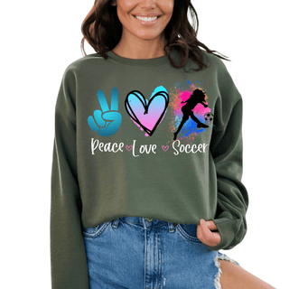 Customized Sweatshirt Peace Love Any Sports!