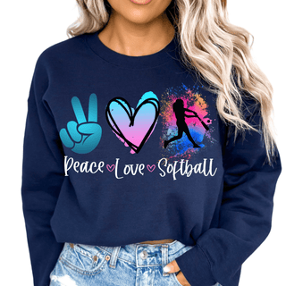 Customized Sweatshirt Peace Love Any Sports!