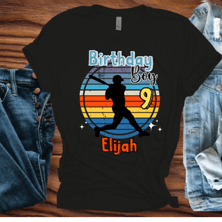 Baseball Customized Birthday Boys Shirt