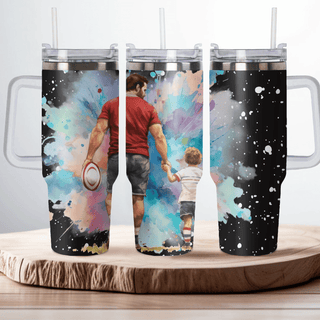 Rugby Dad And Son Tumbler