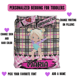 Cute Customizable Artist Girl Quilt