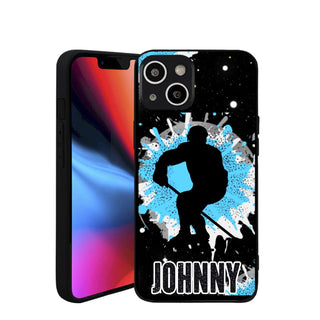 a phone case with a picture of a man on it