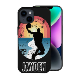 a phone case with a basketball player on it