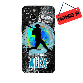 a phone case with a baseball player on it