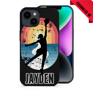 a phone case with a basketball player on it