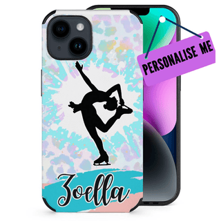 a phone case with a skateboarder on it