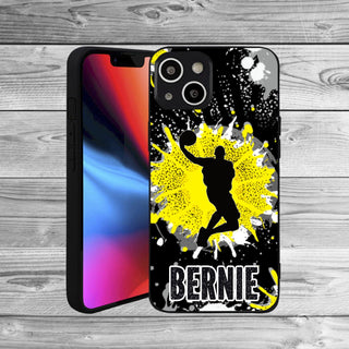 a phone case with a basketball player on it