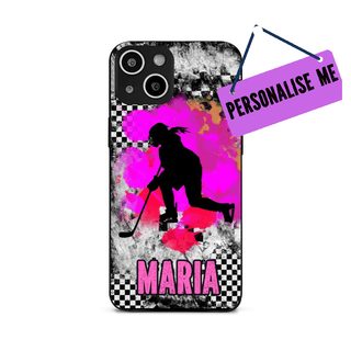 a phone case with a picture of a person on a skateboard