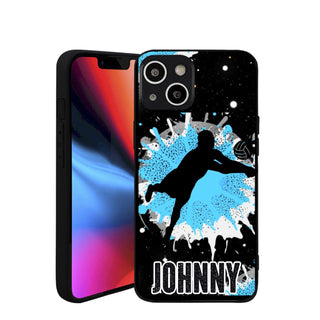 a phone case that has a picture of a person on it