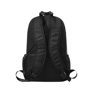 a black backpack with straps on it