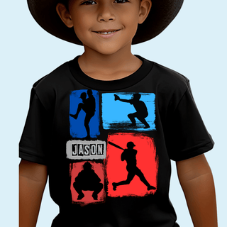 a young boy wearing a cowboy hat and t - shirt