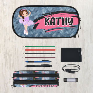 the contents of a personalized pencil case