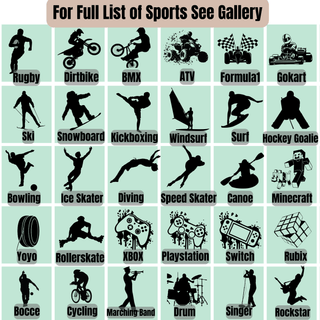 a poster showing the different types of sports equipment