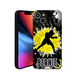 a phone case with a picture of a baseball player on it