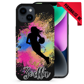 a phone case with a basketball player on it