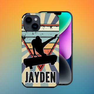 a phone case with a skateboarder on it