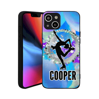 a cell phone case with a skateboarder on it