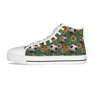 Soccer And Flowers High Tops