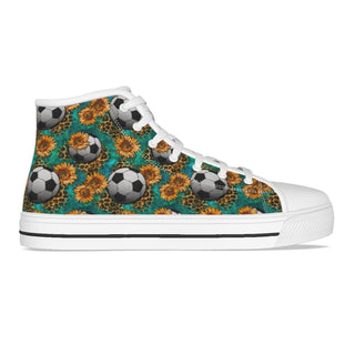 Soccer And Flowers High Tops