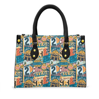 womens work handbags with sports print