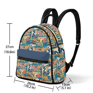 Football Retro Print Backpack