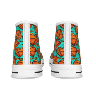 Basketball Hearts High Tops