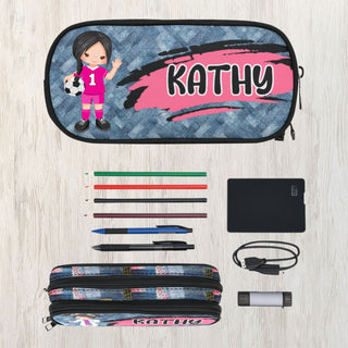 the contents of a personalized pencil case