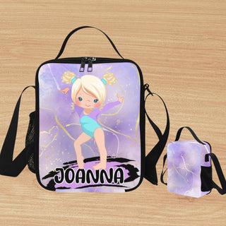 a bag with a picture of a girl on it