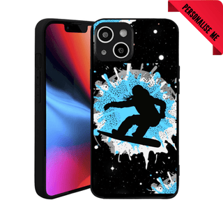 a phone case with a picture of a skateboarder on it