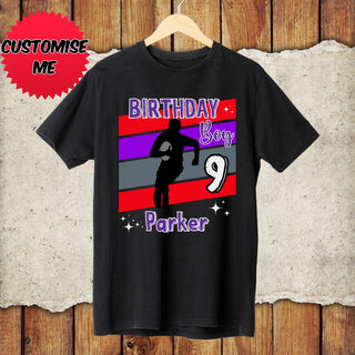 a black birthday shirt with a basketball player on it